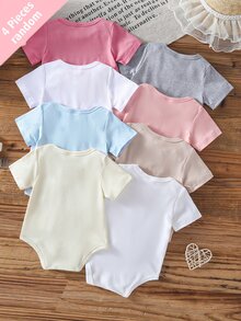 Souflis Souflis (Random 8pcs Send 4pcs) Newborn Knitted Comfortable Soft White & Pink & Khaki & Blue & Pale Yellow & Light Gray, The Best Gift For Newborns - Multicolor - View 2