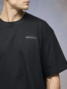 Emperor Kaos Kasual Pria Longgar Warna Hitam, Musim Panas - Hitam - View 4