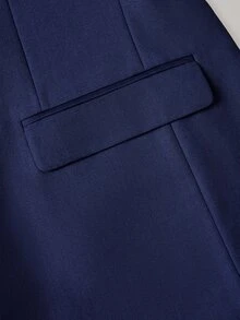 Men's 3pcs Navy Blue Peak Lapels Suits, Blazer& Vest& Pants, Tuxedos For Wedding/ Evening/ Prom/ Business - Navy Blue - View 11