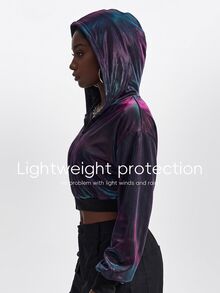 Innovista Innovista Women's Zip-Up Hooded Sports Jacket - Blue - View 9
