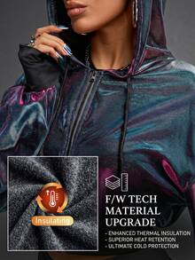 Innovista Innovista Women's Zip-Up Hooded Sports Jacket - Blue - View 12
