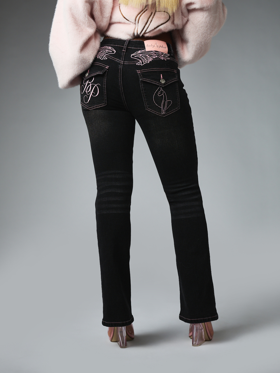 BABYPHAT Women's Casual Daily Travel Denim Jeans With Pockets And Buttons
