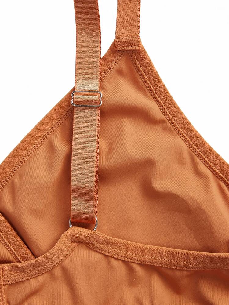 AltBold 1pc Plus Size Wireless Non-Molded Cup Bra - Orange - View 6