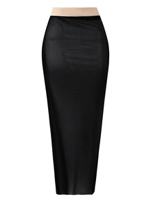 Swim Oasis 2026 Spring/Summer New Fashion Vacation Hard Cup Contrast Color Plus Size Women One-Piece Swimsuit + Skirt Premium Set Beachwear - Black - View 6