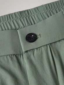 Officeau Men's Olive Green Straight Leg Dress Pants, For Business Casual/Commuting, Gift For Father/Husband - Olive Green - View 8