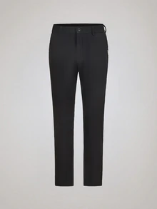 Officeau Men's Black Straight Leg Dress Pants, For Business Casual/Commuting, Gift For Father/Husband - Black - View 9