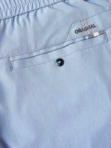 Officeau Celana Panjang Pria Warna Biru Muda Pudar, Model Lurus, Cocok untuk Pakaian Bisnis Kasual/Perjalanan, Hadiah untuk Ayah/Suami - Dusty Blue - View 9