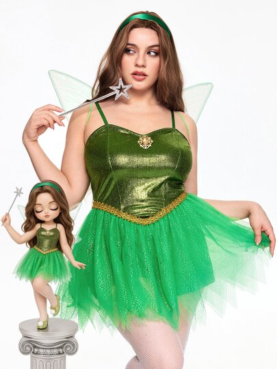 Halloween Fairycore Sexy Fairy Role Play Plus Size Dress
