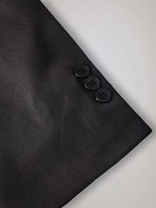 Officeau Men's Regular Fit Black Blazer, Tuxedos For Wedding/ Evening/ Groomsmen - Black - View 9