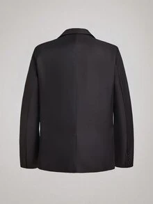 Officeau Men's Regular Fit Black Blazer, Tuxedos For Wedding/ Evening/ Groomsmen - Black - View 7