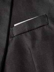 Officeau Men's Regular Fit Black Blazer, Tuxedos For Wedding/ Evening/ Groomsmen - Black - View 8