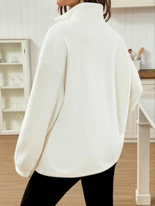 SHEIN Autumn/Winter Warm Casual Zip-Up Half-Open Nursing Top Winter ...