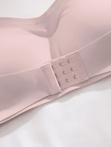 SomedayCozy Women Front Closure Push-Up Padded Bra, Pink - Pink - View 5