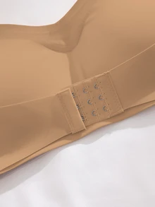 SHEIN Women's Front Closure Padded Push-Up Bra - Camel - View 5