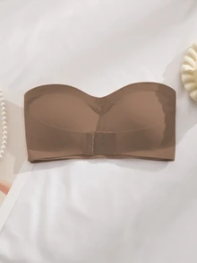 SomedayCozy Mocha Brown Backless Tube Top Bra With Comfortable Fabric For Everyday Wear - Mocha Brown - View 5