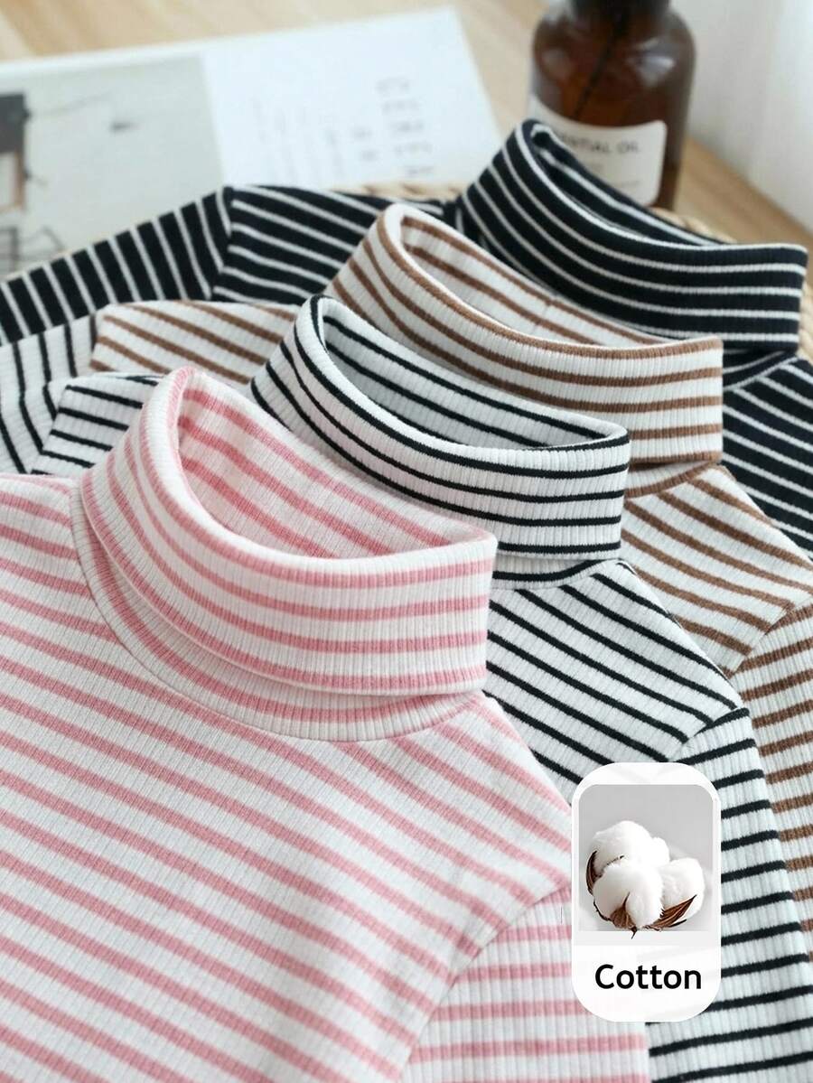 SHEIN 4PCS Young Girls T-Shirts - Multicolor - View 1