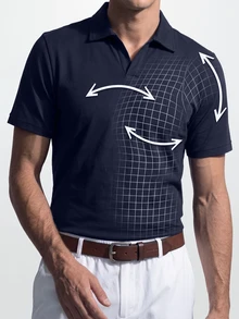 TekDrob Double Anti-Odor And Water Proof Buttonless Polo With Regular Fit - Navy Blue - View 5
