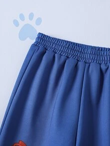 SHEIN | PAW Patrol Young Boy Cartoon Print Long Sleeve Sweatshirt And Jogger Pants Set - Blue - View 8