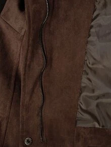 Aveloria Modichic Vintage Style Reversible Motorcycle Jacket For Women, Asymmetrical Zipper Front, Cinched Waist, Pocket Details With Belt, Slimming Outerwear - Brown - View 8