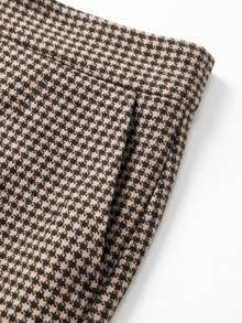 Balvessa Fall Clothes FOR WomenWomen's Casual Houndstooth Shorts, Autumn/Winter - Multicolor - View 4