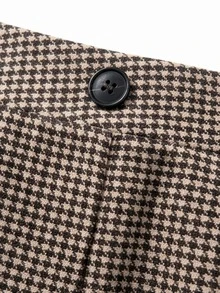 Balvessa Fall Clothes FOR WomenWomen's Casual Houndstooth Shorts, Autumn/Winter - Multicolor - View 5
