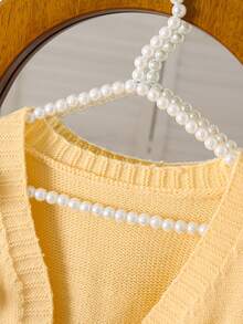 Souflis Souflis Young Girl 3D Flower & Bee Knit Cardigan, Suitable As Outerwear Fall Winter - White - View 9