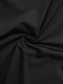 SHEIN SXY 女士纯色 V 领紧身短袖连衣裙 Hoco Dresses - 黑色 - 查看 11