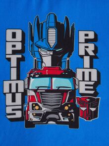 Transformers X SHEIN Young Boy Cartoon Print Short Sleeve T-Shirt And Jogger Pants Set - Blue - View 5
