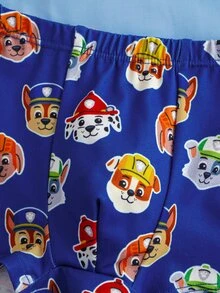 SHEIN | PAW Patrol 4pcs Young Boy Cute Pattern Boxer Briefs - Black and White - View 5