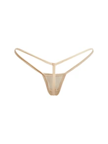 Ocili 7pcs Comfortable Cotton Minimalist Bikini Panty Set - Khaki - View 6