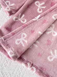 SHEIN Tween Girls Soft Heart Embroidery Solid Pink, Suitable For Teen Girls, Autumn/Winter Tween Girl - Pink - View 3