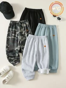 SHEIN 4件裝小男孩運動長褲 - 彩色 - 查看 4