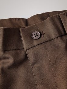 Officeau Men's Old Money Coffee Brown Tapered Suit Pants, For Business Formal/ Evening - Coffee Brown - View 5