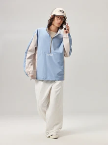 Vaulklash Men Loose Casual American Style White Wide Leg Pants, Fall Wide Leg - White - View 2