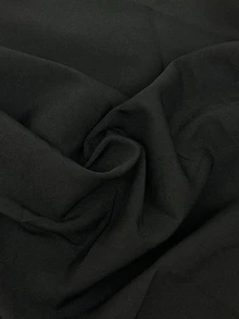 SHEIN 净色不对称领口蝙蝠袖衬衫单肩上衣 - 黑色 - 查看 8