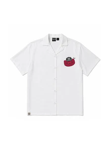 Fuggler | Fanslatte Character Print Women's Blouse Short Sleeve Loose Fit White - White - View 5
