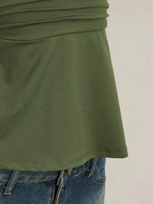 SHEIN ICON 萬聖節女款掛脖露背黑色娃娃裝背心上衣 - 軍綠色 - 查看 10