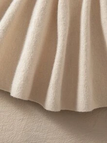 Souflis Souflis Young Girl Autumn/Winter Casual Solid Color Knit Skirt - Apricot - View 4