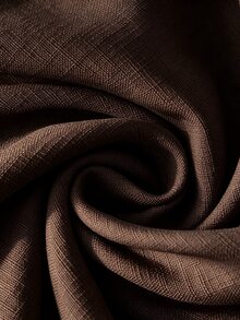 LUMIGAL Blus Wanita Lengan Panjang Leher Persegi dengan Kancing Depan Asimetris - Coffee Brown - View 3