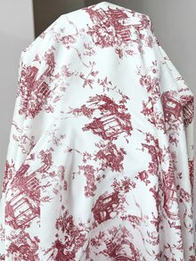 SHEIN Maternity Floral Print Nursing Casual Daily Summer Dress Fall - Pink - View 6