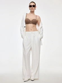 SHEIN 女款純色舒適日常穿著內衣 - 摩卡棕 - 查看 4