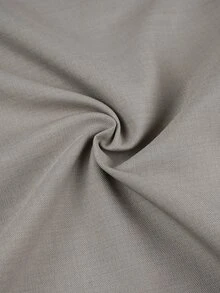Yasveil 女款編織卡其色長袖蕾絲飾邊彼得潘領直筒版型優雅浪漫長袍 - 卡其色 - 查看 13