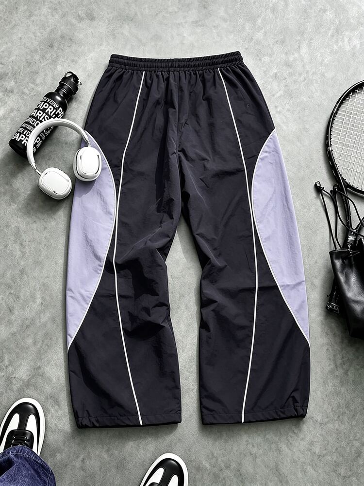 GymRaken Men's Colorblock Casual Daily Travel Sports Long Pants, Gym - Multicolor - View 2
