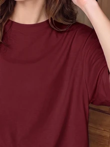 少女休閒甜美風簡約條紋圓領短袖長褲家居服套裝，適合日常居家穿著，舒適自在，休閒穿搭，時尚女孩風格 - 彩色 - 查看 3