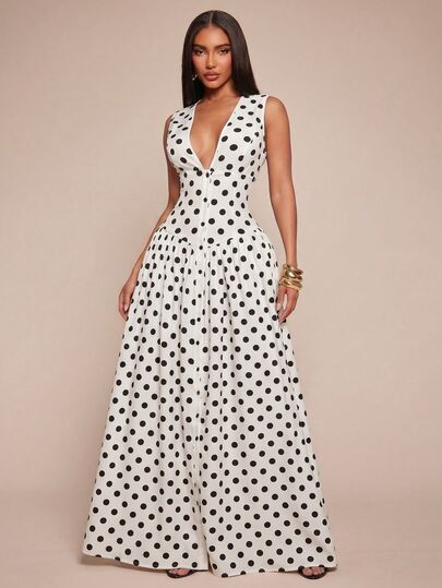 Radiana Women's Sexy 1920 Vintage 1920s Elegant Minimalist All White Faux Linen V-Neck Tank Dress, Long, Waist-Cinching, Button-Front, Shirt, Summer