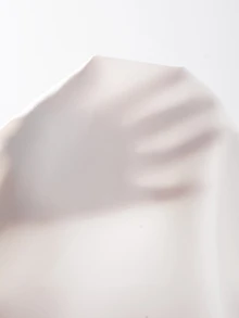 SHEIN 荷叶边饰纽扣衬衫，长袖上衣 - 白色 - 查看 8