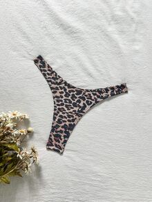 Swim Vcay 1pc Women Leopard Print Sexy Swimwear Bottom, Suitable For Summer Beach Vacation - Multicolor - View 3