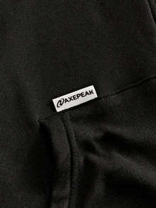 GETOML American Style Black Fluffy Collar Sweatshirt, Niche Design Slim Fit Short Sweatshirt Hoodie, For Fall Winter - Black - View 4