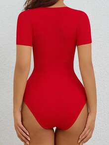 Sirith 1pc Women's One-Piece Shapewear - Red - View 4