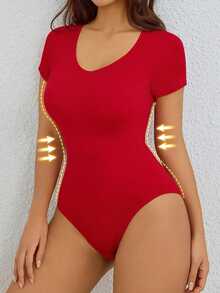 Sirith 1pc Women's One-Piece Shapewear - Red - View 8